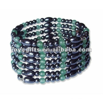 Magnetic Averturine Beaded Wrap Bracelets &amp; Collier 36 &quot;